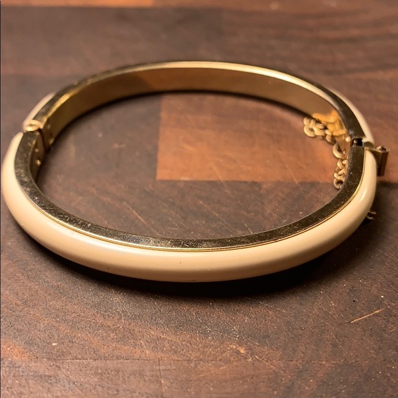 Inlay vintage bracelet w/chain leash - Picture 6 of 8